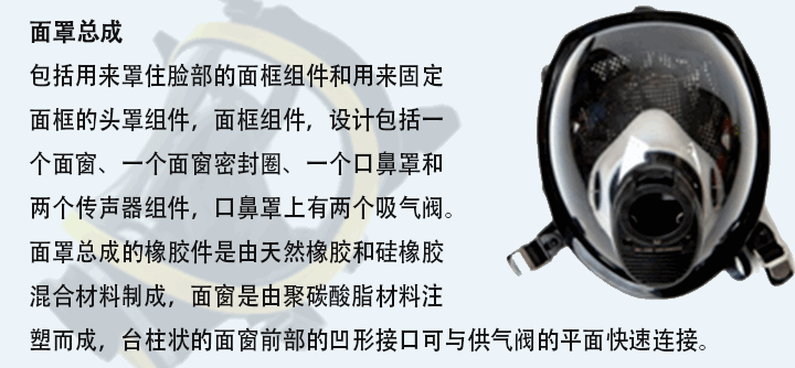 RHZKF正壓式鋼瓶5L/6L空氣呼吸器面罩總成